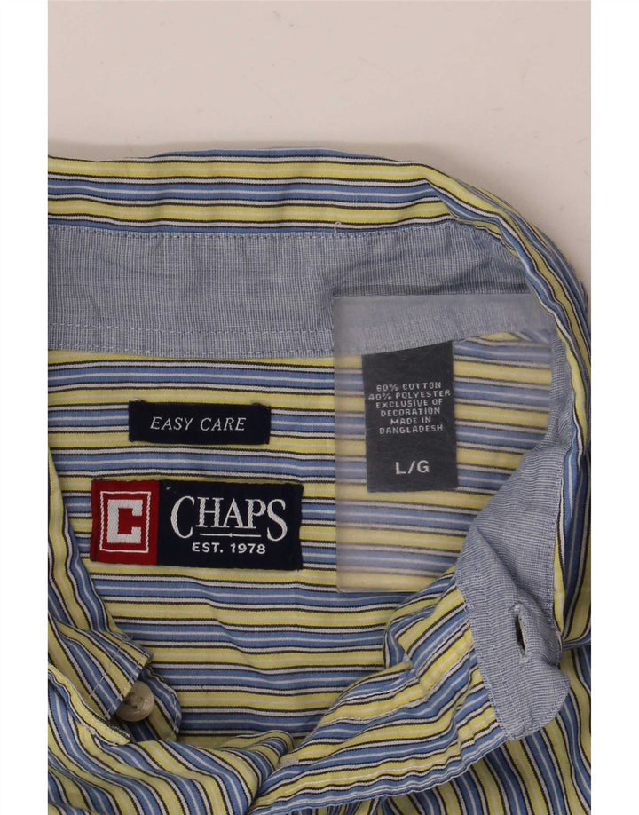 Chaps Herrenhemd, groß, blau gestreift, Baumwolle