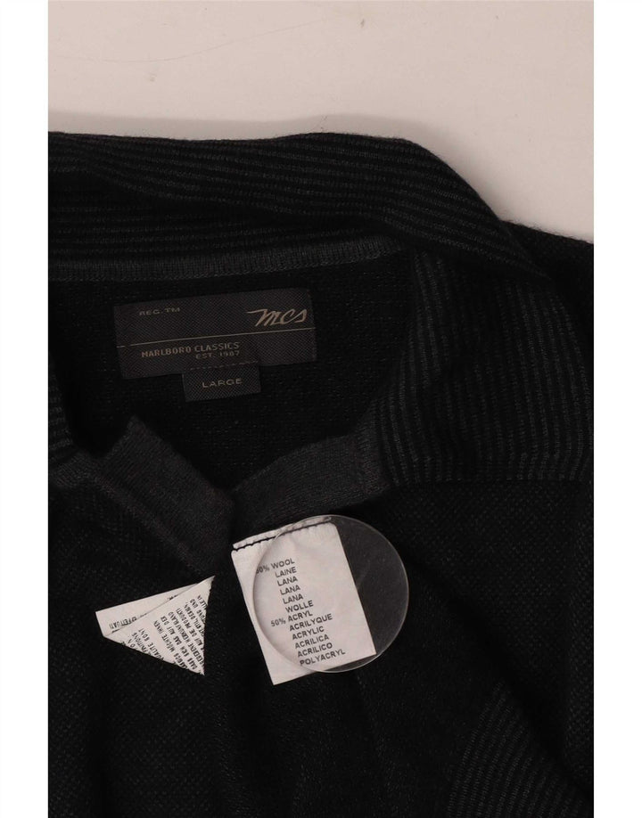 Marlboro Classics Herren-Pullover mit Rollkragen, groß, graue Wolle