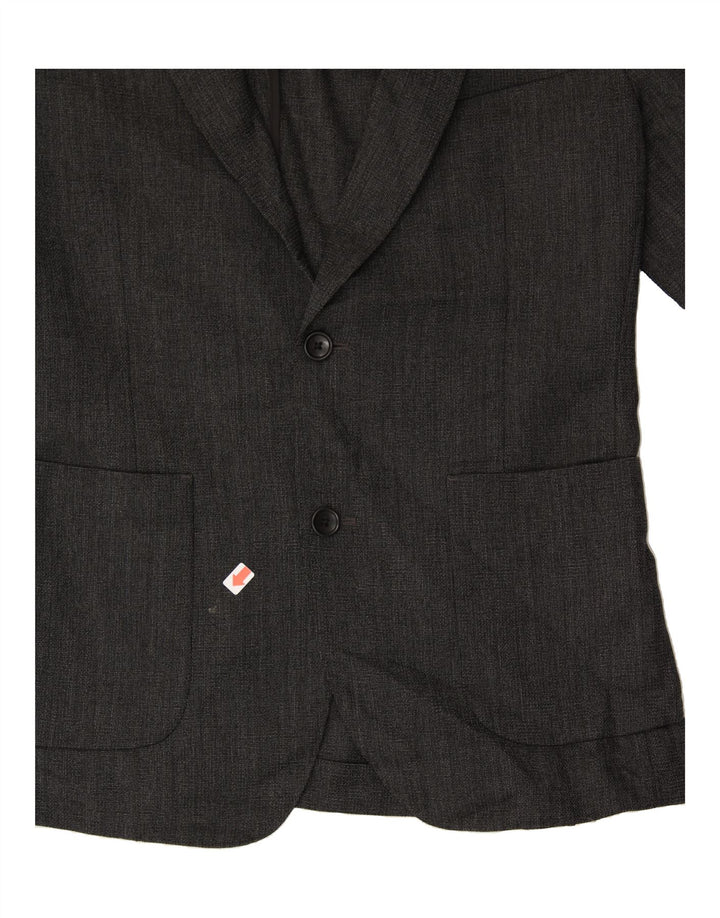 BONOBOS Mens Slim Fit 2 Button Blazer Jacket UK 40 Large Grey Wool Classic Vintage BONOBOS and Second-Hand BONOBOS from Messina Hembry 