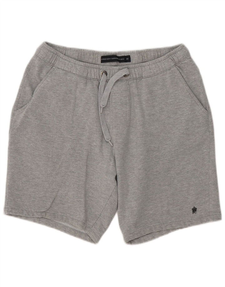 French Connection Herren-Sportshorts aus mittelgrau meliertem Polyester