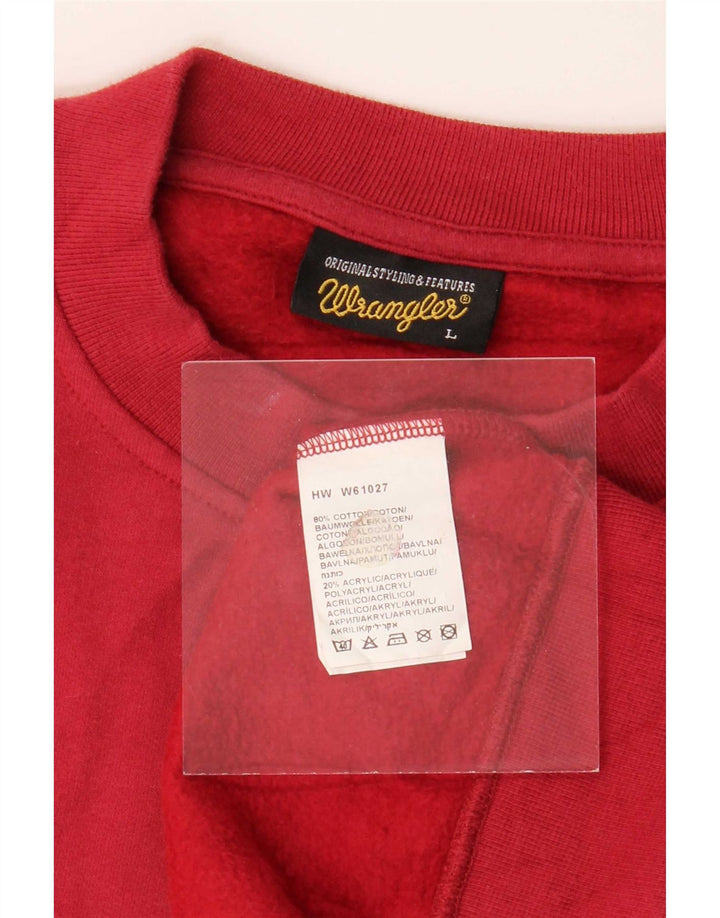 Wrangler Herren-Sweatshirt-Pullover, große rote Baumwolle