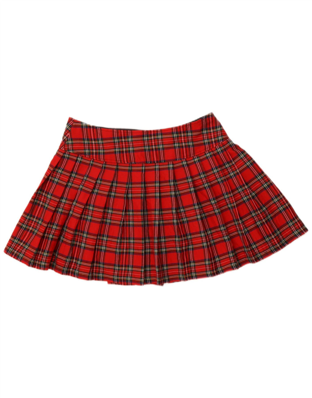 Banned Alternative Damen Mini-Wickelrock XL W34 rot karierte Baumwolle