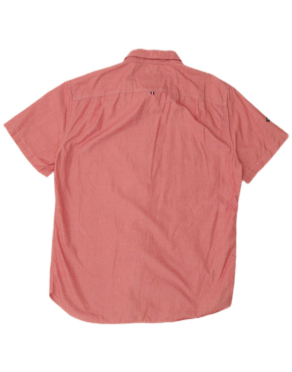 SUPERDRY Modernes, klassisches Herren-Kurzarmhemd 2XL aus roter Baumwolle