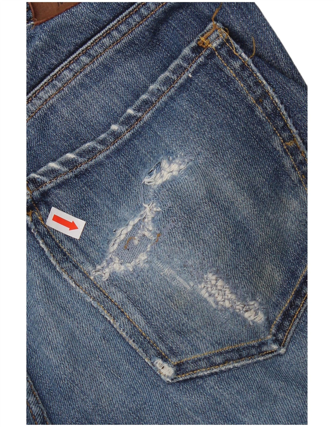 Massimo Dutti Herren Distressed Straight Jeans EU 42 Large W32 L29 Blau