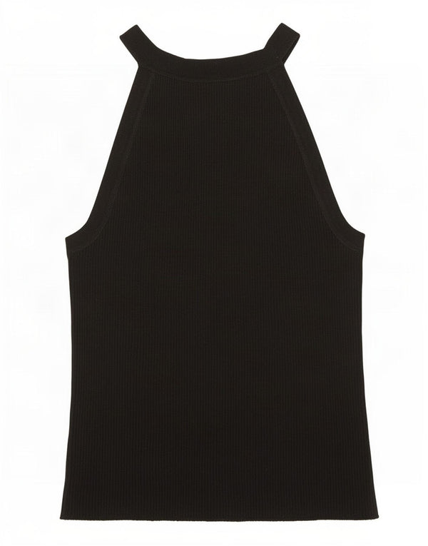Zara Damen Neckholder Top UK 8 Small Schwarz