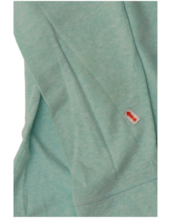 MARKS & SPENCER Damen-Sweatshirtpullover UK 12 Mittelblau gefleckte Baumwolle