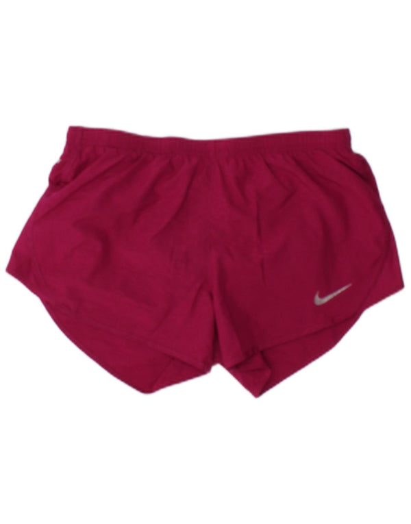 Nike Womens Dri Fit Sport Shorts UK 10 Small Pink Polyester