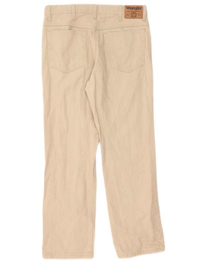 Wrangler Herren Straight Jeans W34 L30 Beige Baumwolle