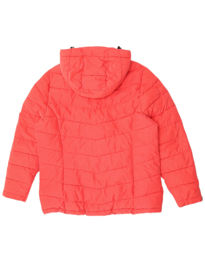 Killtec Damen-Kapuzen-Übergröße, wattierte Jacke, UK 18, XL, Rot, Polyester