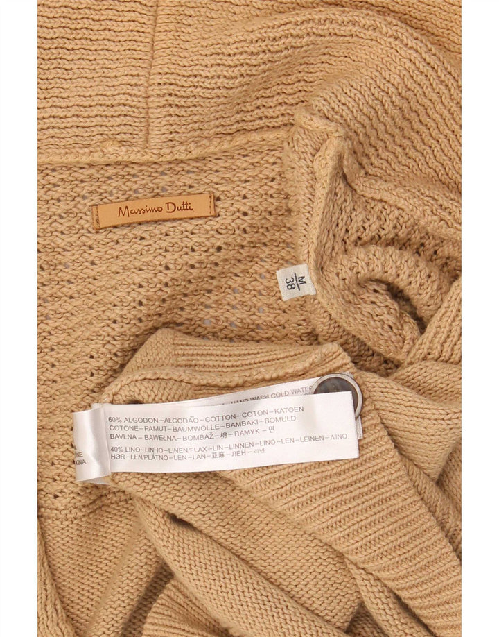 Massimo Dutti Herren-Cardigan-Pullover aus mittelbeiger Baumwolle