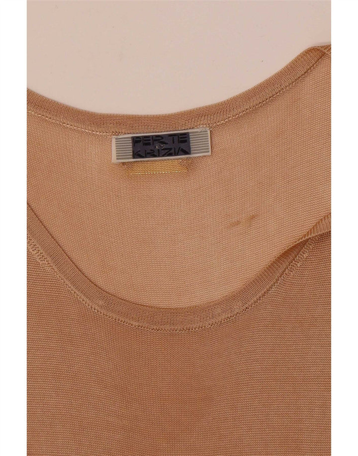 Perte by Krizia Damen Weste Top UK 14 Medium Beige