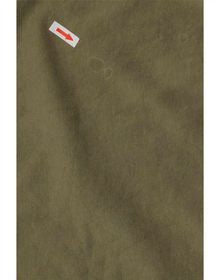 ADIDAS Damen Crop Oversized Sweatshirt Pullover UK 14 Large Khaki Baumwolle