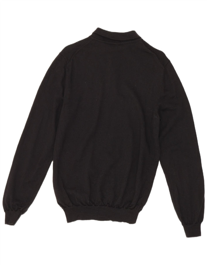 Hugo Boss Herren-Pullover mit Rollkragen, klein, schwarze Schurwolle