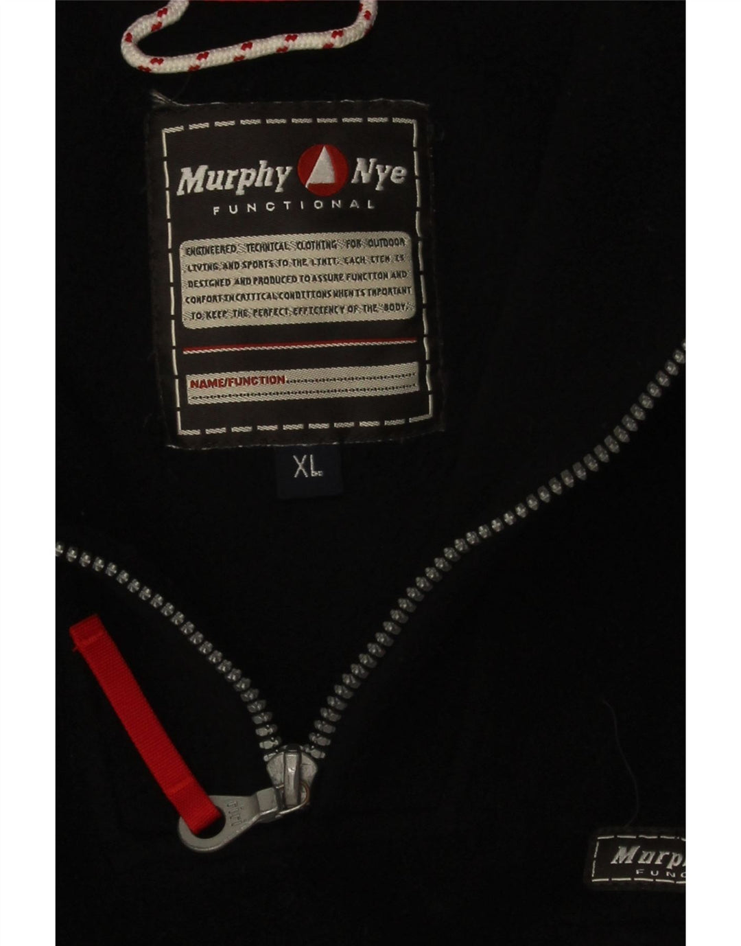 Murphy & Nye Herren Fleecepullover mit Reißverschluss, XL, Schwarz, Polyester