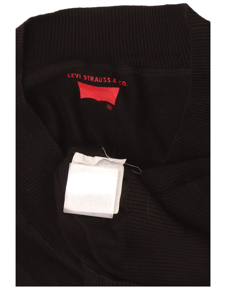 Levi's Damen-Pullover mit V-Ausschnitt, UK 12, mittelschwarz, Baumwolle