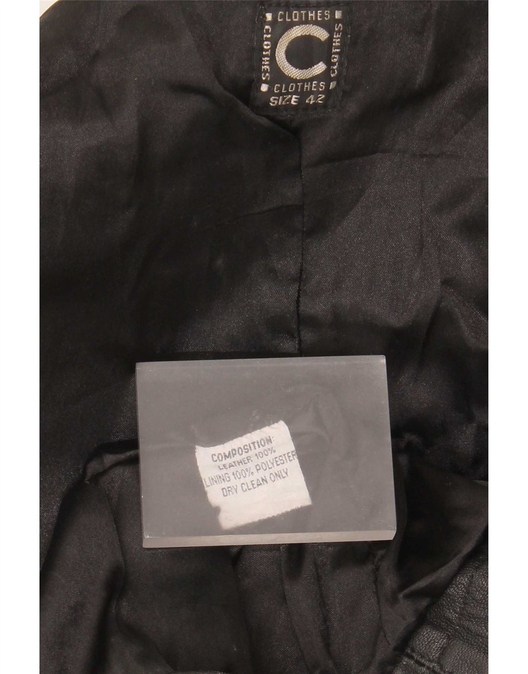 Vintage Damen Ledermantel IT 42 Medium Schwarz