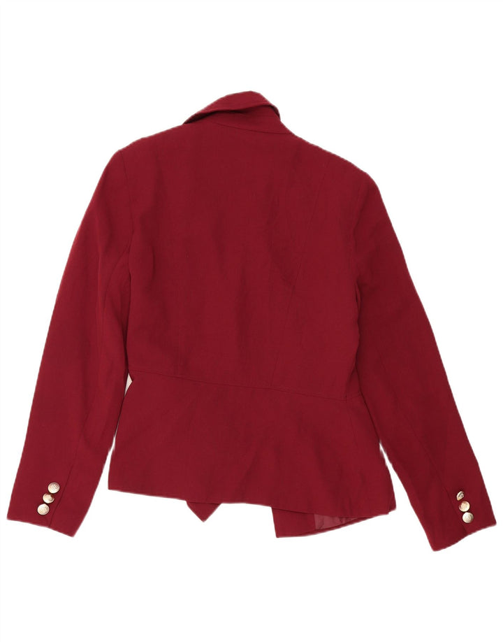 Lipsy Offene Damen-Blazerjacke, UK 12, mittleres Burgunderrot, Polyester