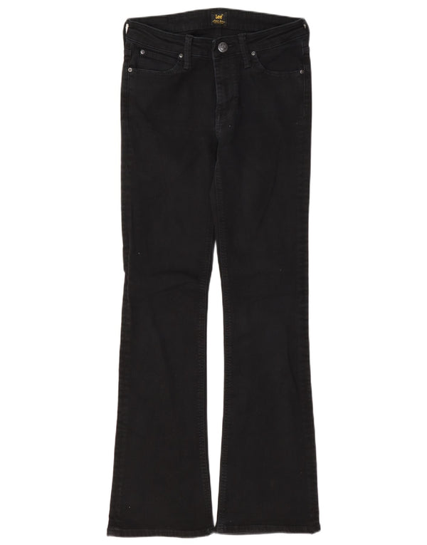 Lee Damen Hoxie Bootcut Jeans W28 L31 Schwarze Baumwolle