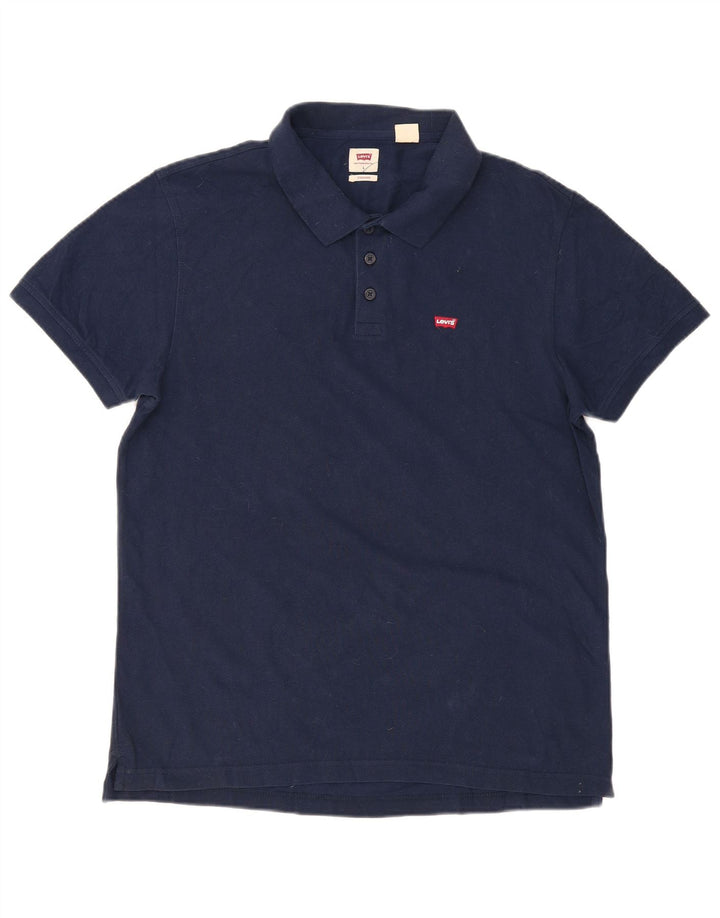 Levi's Herren-Poloshirt in Standard-Passform, groß, marineblau, Baumwolle