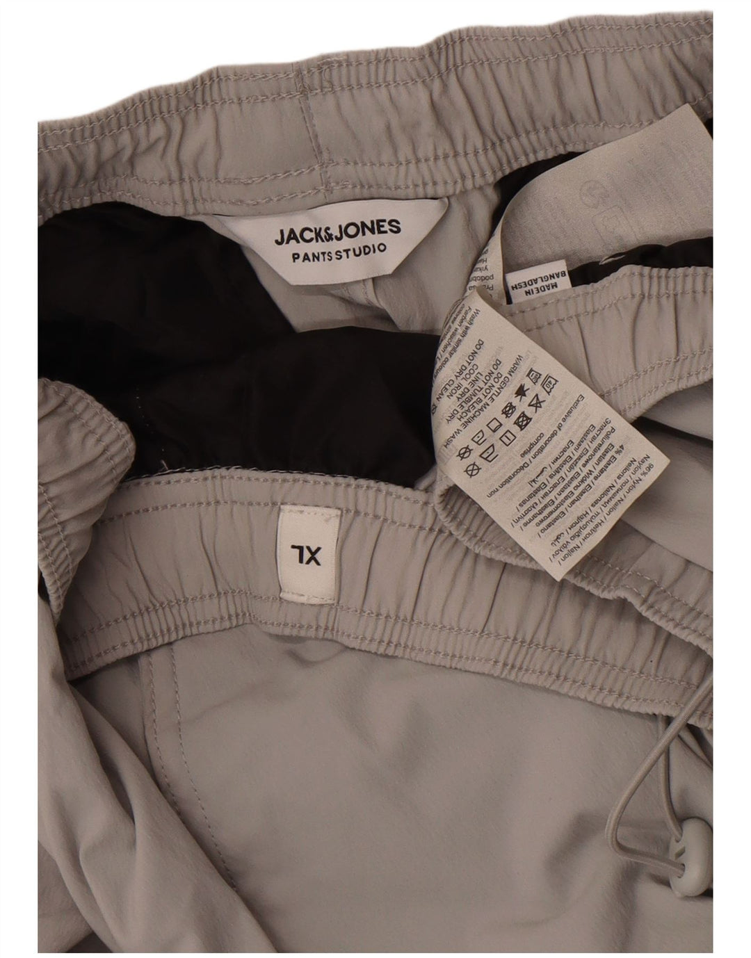Jack & Jones Herren Cargo-Trainingshose XL, graues Nylon