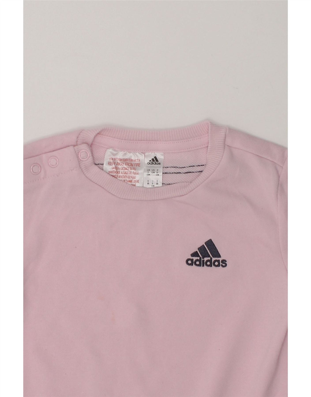 ADIDAS Baby Girls Jumper Dress 9-12 Months Pink Cotton | Vintage Adidas | Thrift | Second-Hand Adidas | Used Clothing | Messina Hembry 
