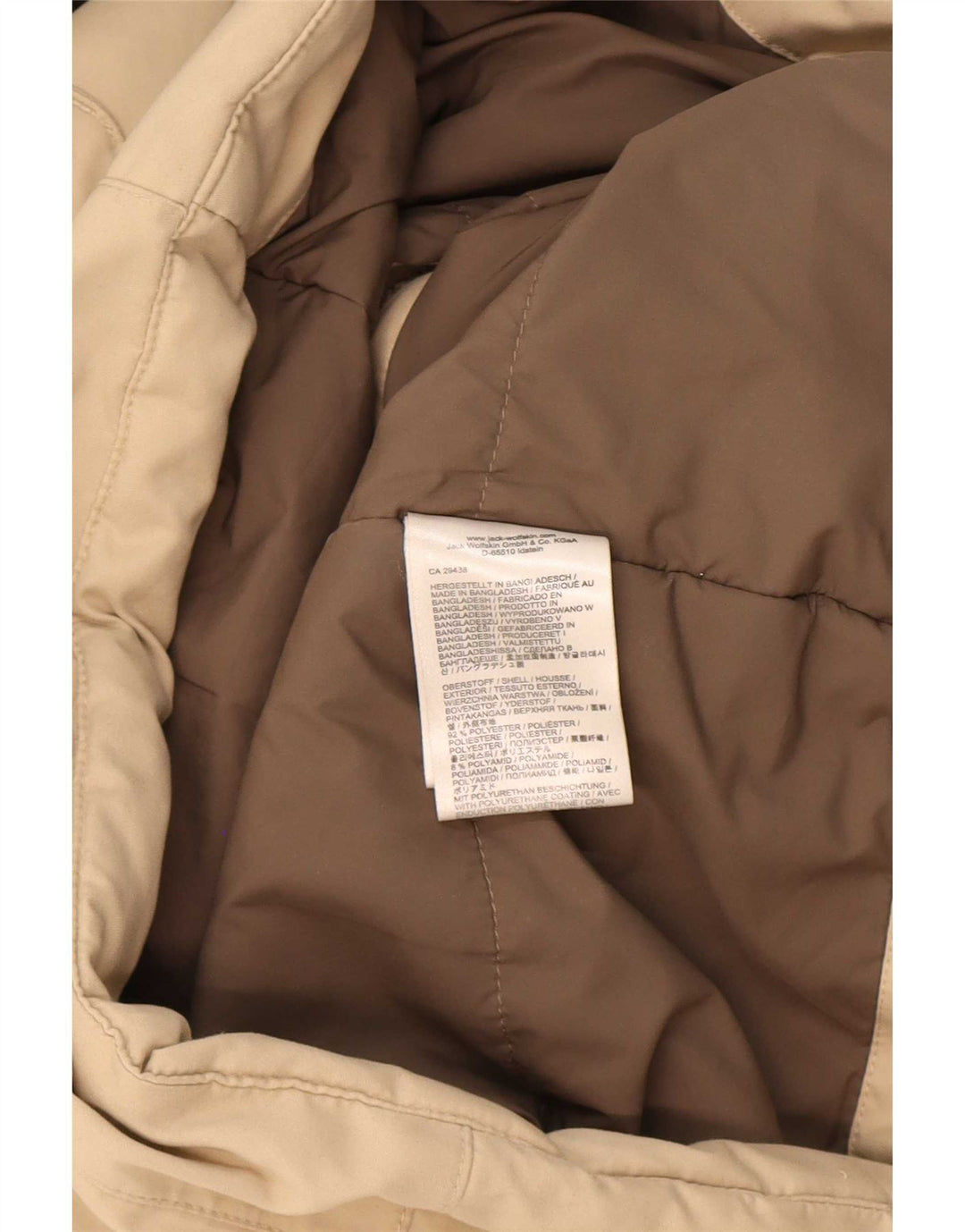 Jack Wolfskin Damen Parka mit Kapuze, UK 14, Mittelbeige, Polyester