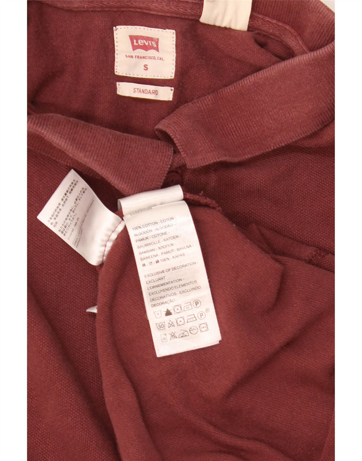 Levi's Herren Standard-Poloshirt, Größe S, kastanienbraune Baumwolle