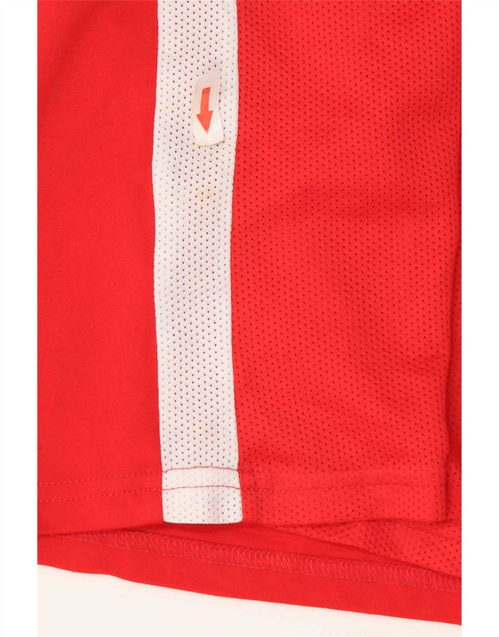Nike Herren Dri Fit T-Shirt Top Mittelrotes Polyester