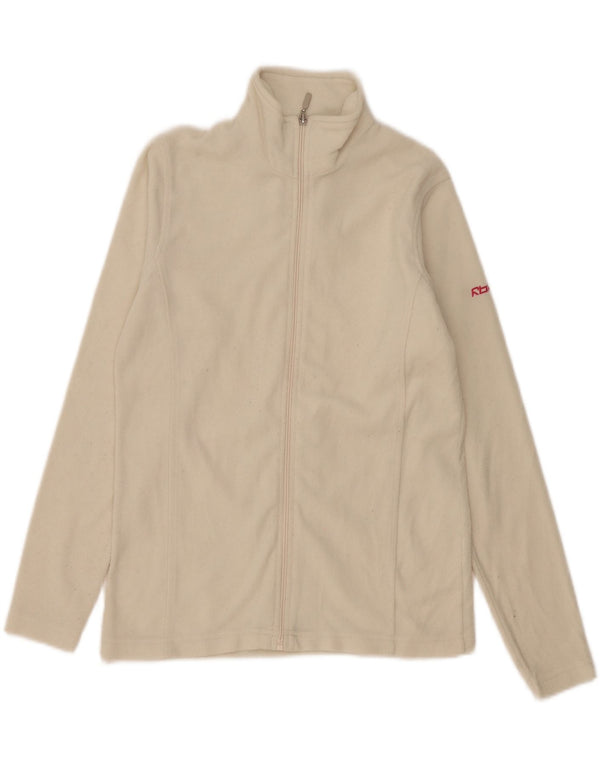 Reebok Damen Fleecejacke UK 10 Small Off White Polyester