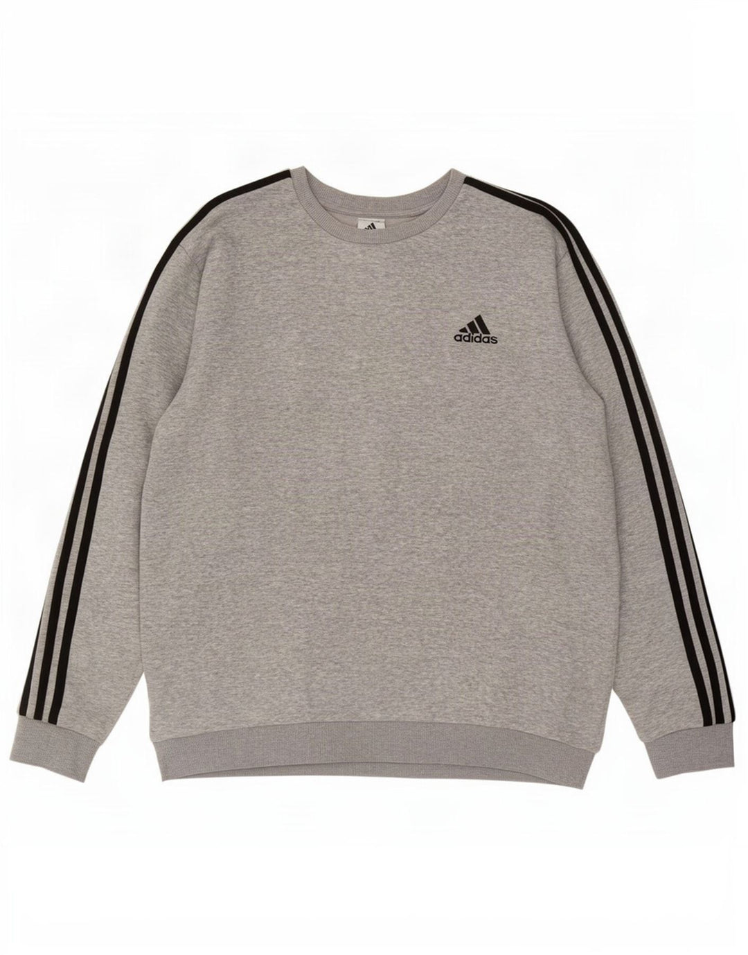Adidas Herren Sweatshirt Pullover XL Grau gefleckte Baumwolle