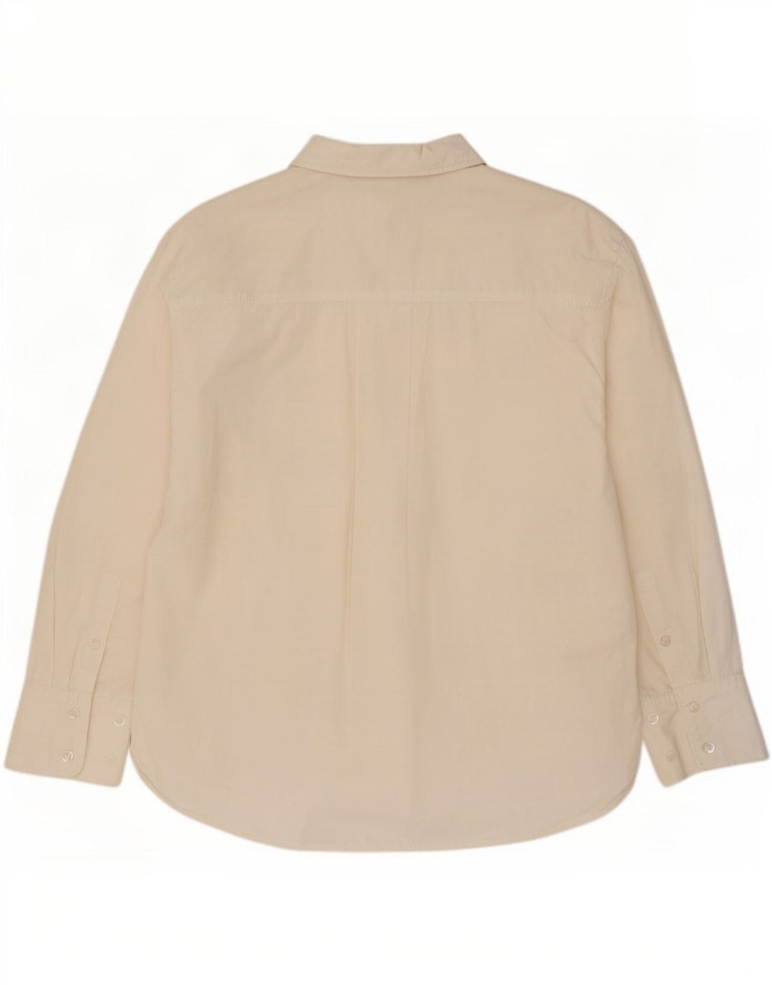 Zara Damen-Oversize-Hemd, UK 14, mittelweiße Baumwolle