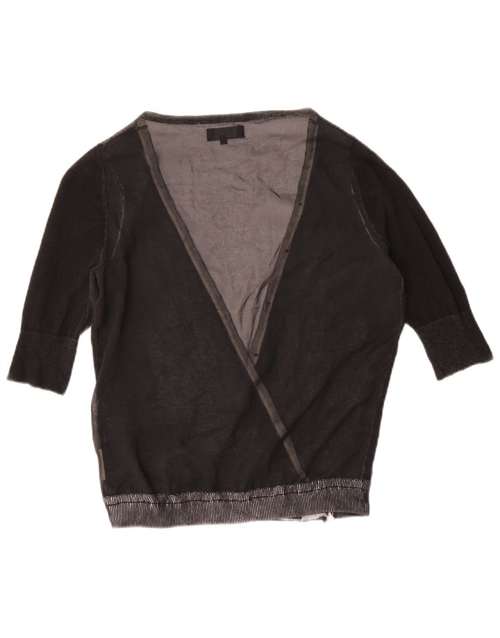 Guess Damen-Strickjacke mit 3/4-Ärmeln, UK 12, Mittelgrau