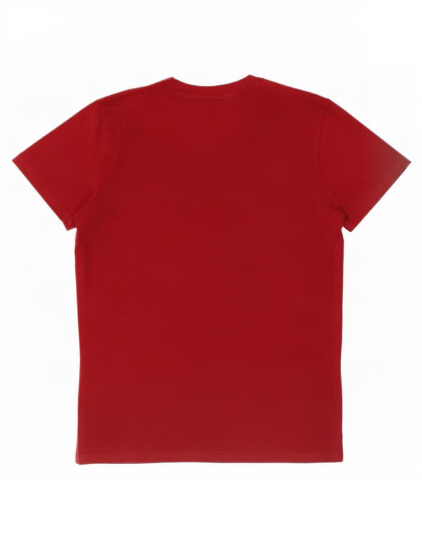 Hollister Herren T-Shirt Top Small Burgund Baumwolle