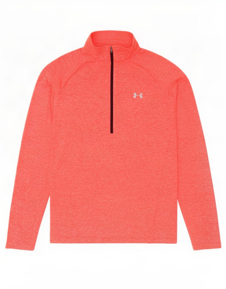 Under Armour Herren Heat Gear Pullover-Trainingsanzug-Oberteil XL Orange meliert