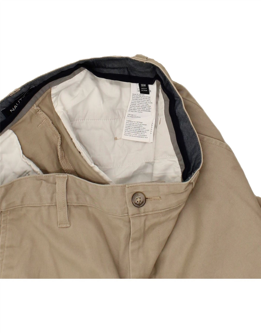 NAUTICA Mens Chino Shorts W30 Medium Beige Cotton Vintage Nautica and Second-Hand Nautica from Messina Hembry 