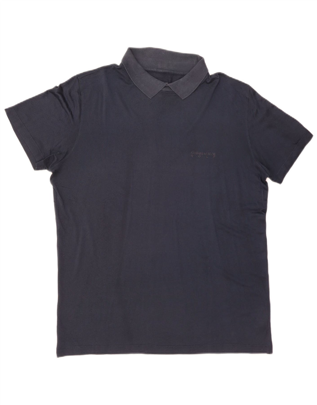 GIORGIO ARMANI Herren Poloshirt IT 50 Medium Marineblau Seide