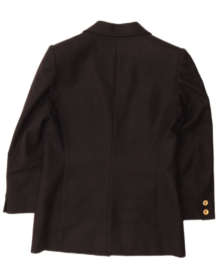 Giorgio Grati Damen 2-Knopf-Blazerjacke IT 44 Mittelschwarze Wolle