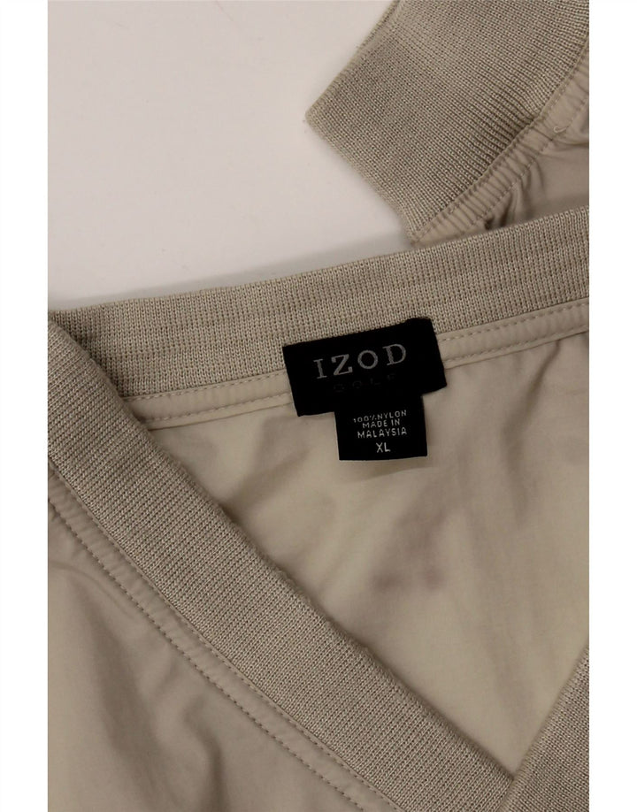 Izod Herren-Pullover-Trainingsanzugoberteil mit lockerer Passform, XL, graues Nylon