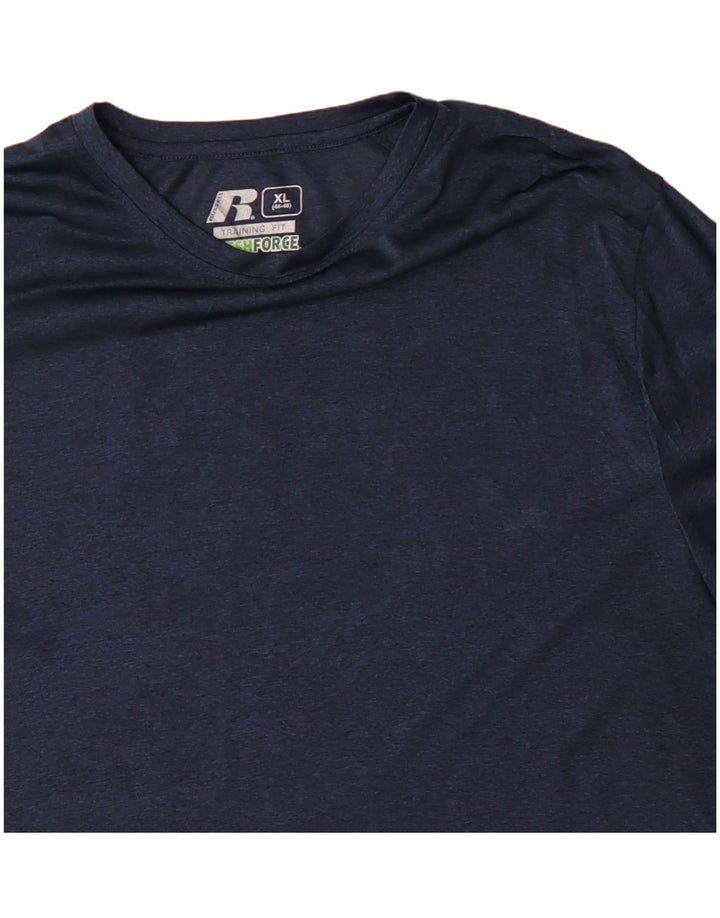 RUSSELL ATHLETIC Herren T-Shirt Top XL Marineblau Polyester