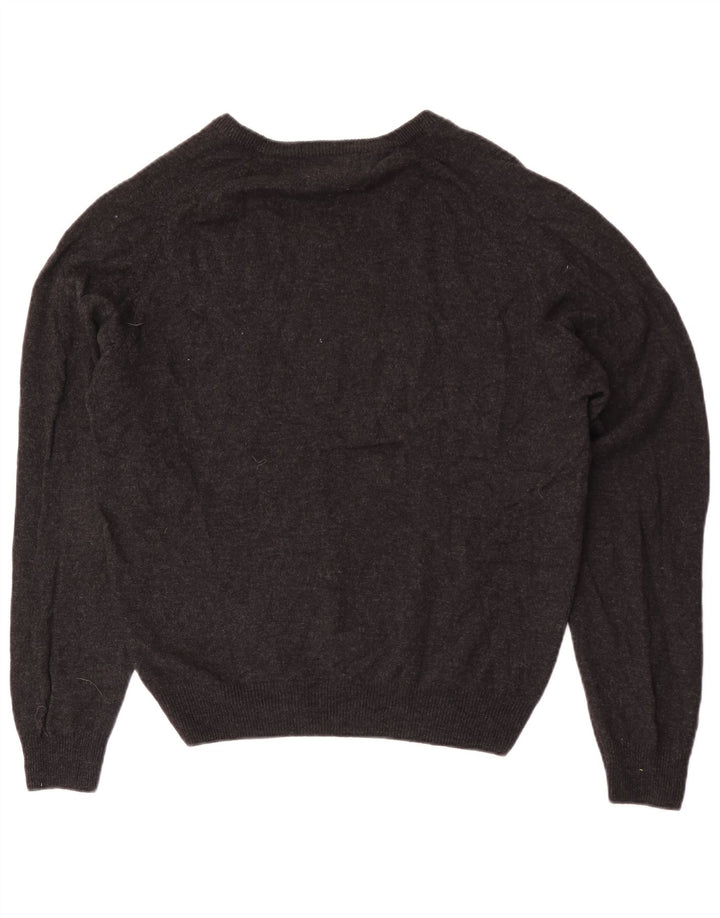 Marks & Spencer Herren-Pullover, reguläre Passform, V-Ausschnitt, große graue Wolle