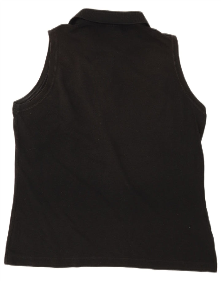 Lacoste Damen ärmelloses Poloshirt Größe 48 XL Schwarz
