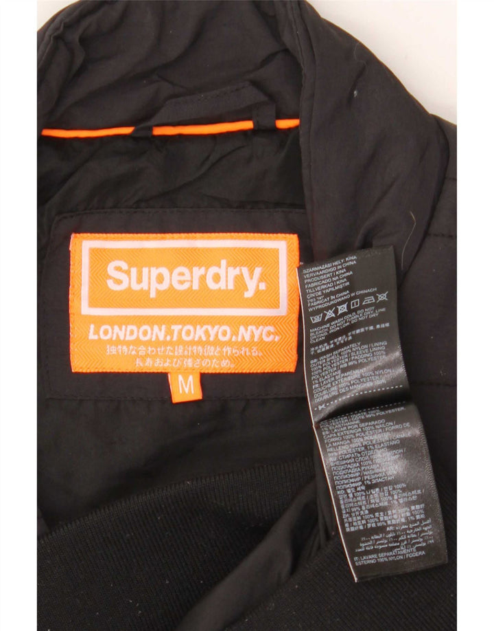 Superdry Herren Wattierte Jacke UK 38 Mittelschwarzes Nylon