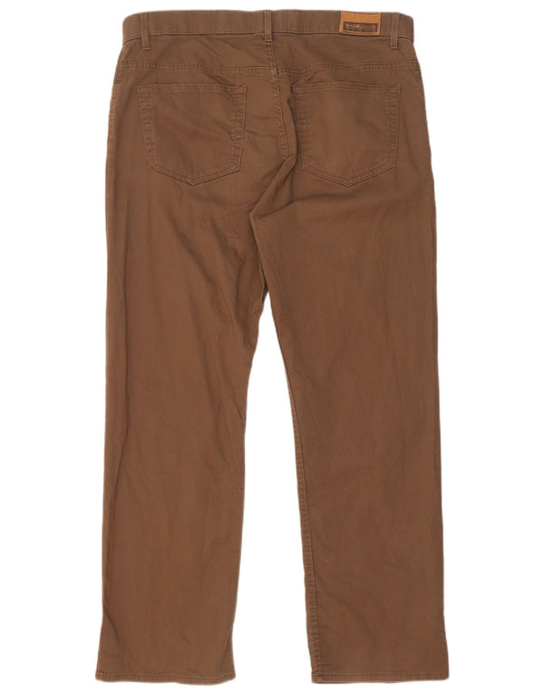 Marks & Spencer Gerade Freizeithose für Herren, W36, L29, Braun, Baumwolle