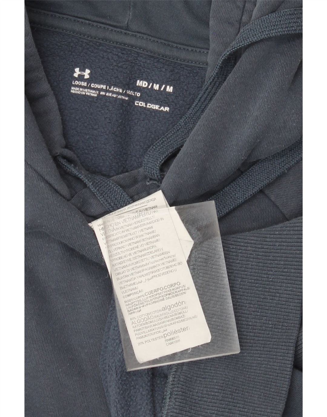 Under Armour Herren-Kapuzenpullover aus Baumwolle in mittlerem Marineblau