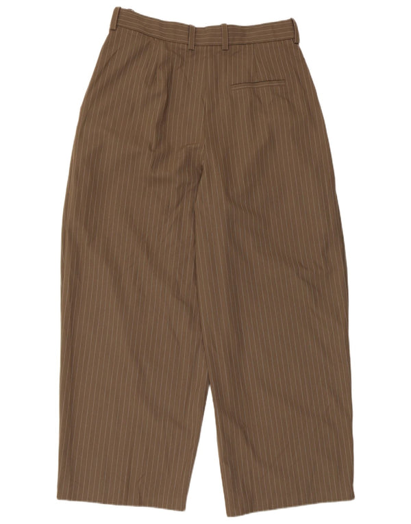 Marks & Spencer Damen Chinohose UK 14 Large W32 L29 Braun gestreift