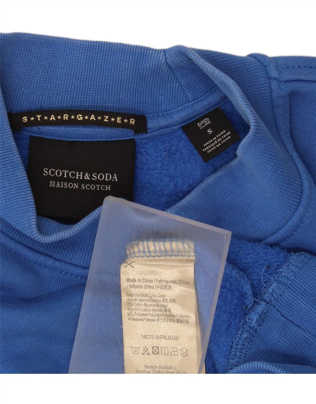 Scotch & Soda Damen-Sweatshirt mit Grafik-Übergröße, Gr. 10, klein, Blau