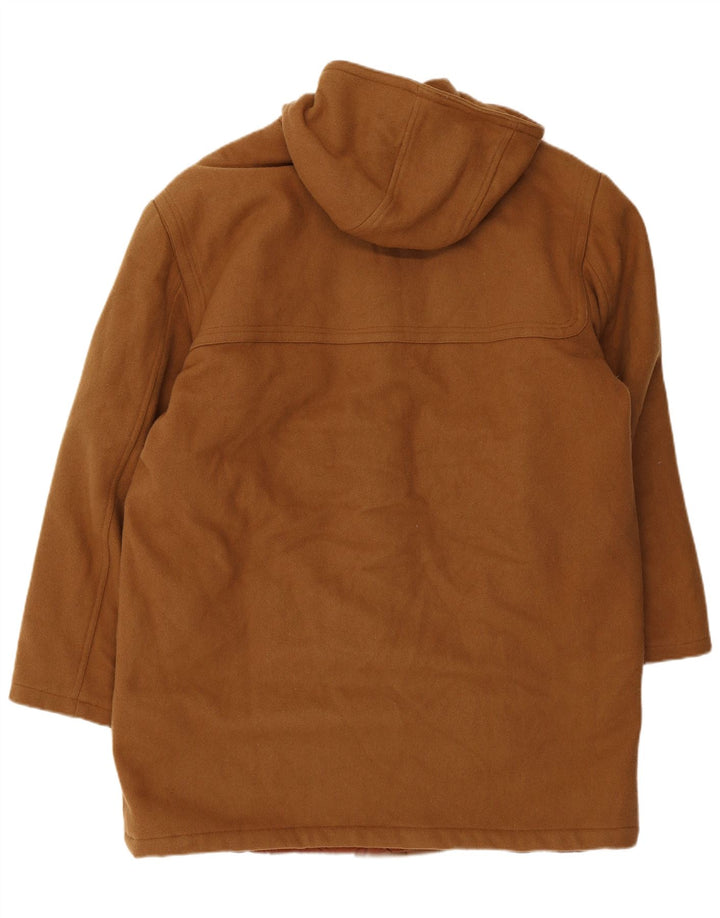 Faciba Herren-Dufflecoat mit Kapuze IT 50, große braune Wolle