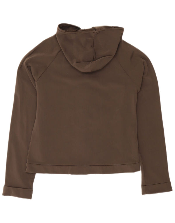 Fila Damen Zip Hoodie Pullover UK 12 Mittelbraun