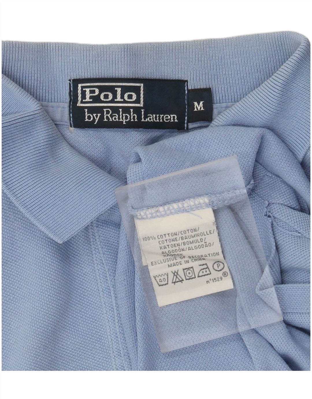 Polo Ralph Lauren Herren-Poloshirt aus mittelblauer Baumwolle