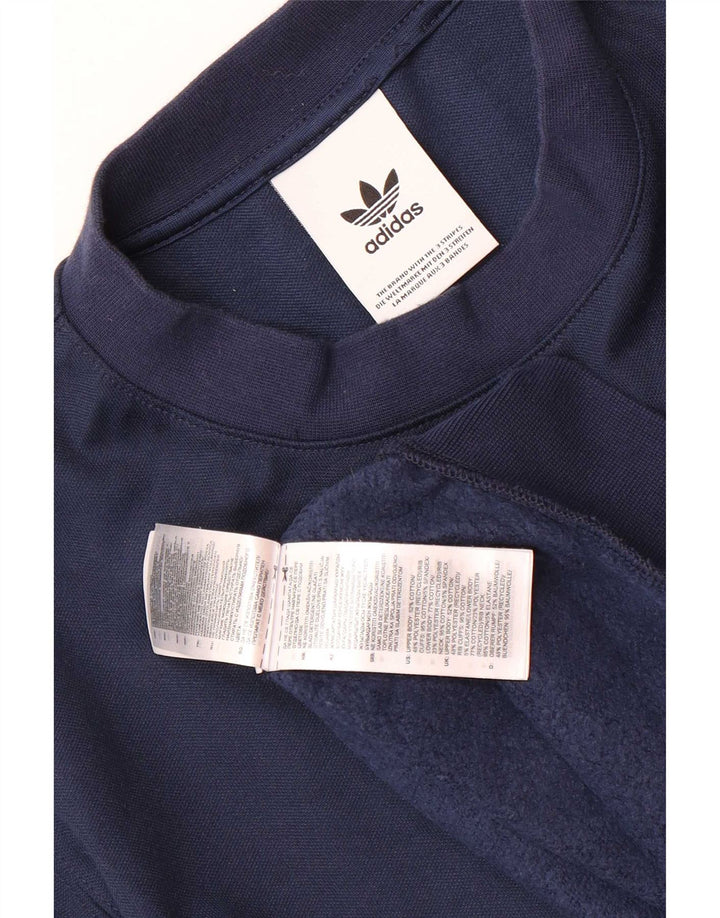 Adidas Herren-Sweatshirt mit Grafik, Größe S, marineblau, Baumwolle